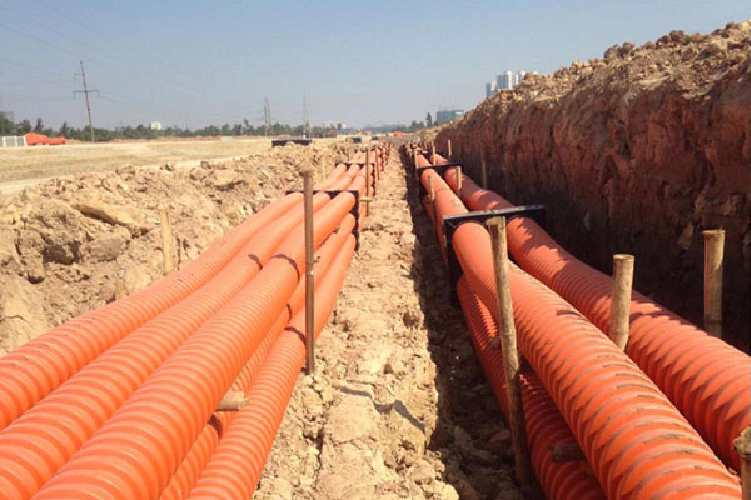Thi công ống xoắn HDPE ven biển